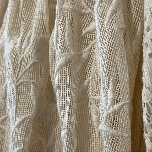 Anthropologie Verb Agneza Embroidered Lace Boho Cottagecore Midi Maxi Dress 12 - Picture 6 of 16